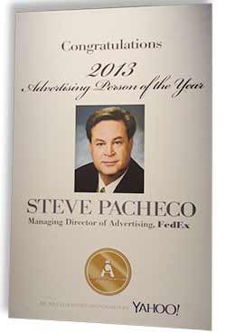 Steve Pacheco, Advertising Person of the Year